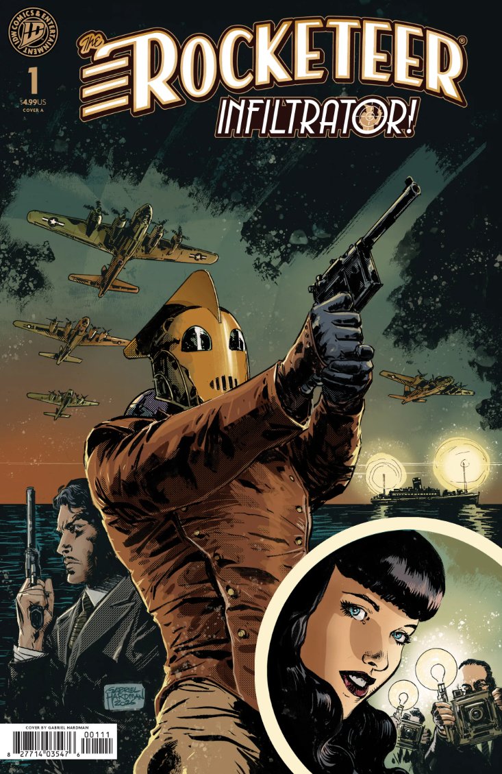 KJCowboyDan's tweet photo. @NerdArchaeology Now I choose The Rocketeer, 
Created by Dave Stevens, The Rocketeer frst appeared in and indi comicbook of the same name by Pacific Comics ca 1982, and saw a movie adaptation by @Disney in 1991. @IDWPublishing will release a miniseries "The Rocketeer Infiltrator!" July 2026 https://t.co/U596y2TugC