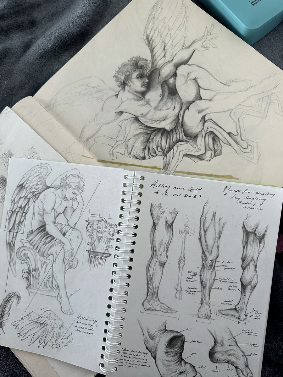 dmcfinearts's tweet photo. some Angel studies ☕️  #art #realism #anime #sketchbook #drawing #draw #illustrationㅤ #painting #journaling #tuesday https://t.co/aIRXAU79s5