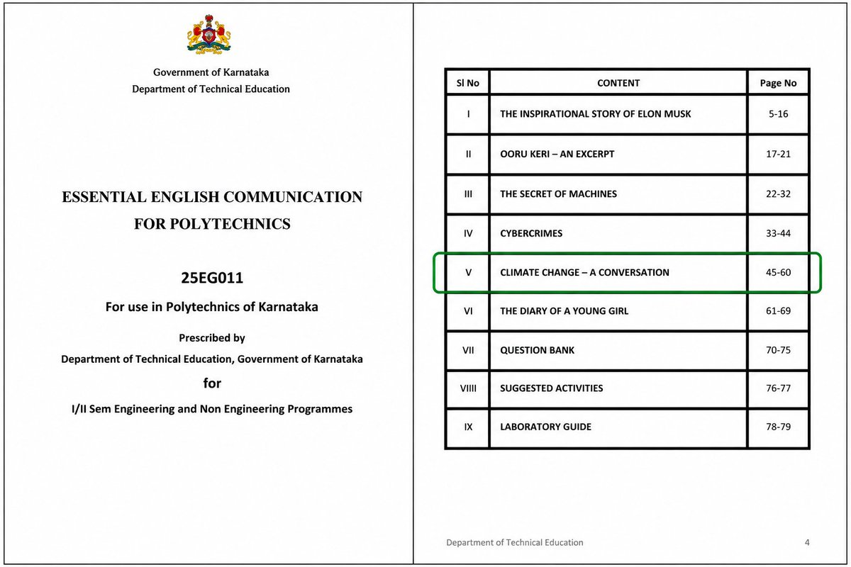 LicypriyaK's tweet photo. Karnataka Government Department of Technical Education officially put my Story in English Syllabus of University and Colleges. God bless 🙌 🙏 ❤️

Check Chapter V in Essential English Communication (page 45 - 60) published by Department of Technical Education, Government of Karnataka. 👏 👏 👏