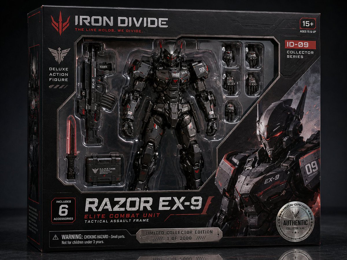 Create a premium, highly believable Collector Figurine Box F