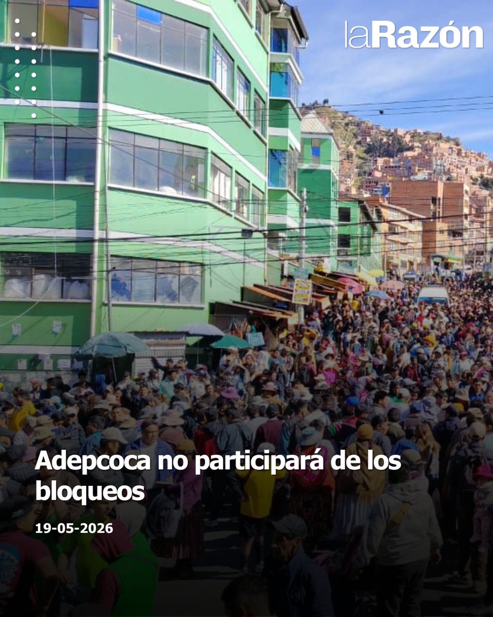 LaRazon_Bolivia's tweet photo. #Nacional | La Asociación Departamental de Productores de Coca (Adepcoca) aprobó en asamblea general no participar en los bloqueos registrados a nivel nacional que exigen la renuncia del presidente Rodrigo Paz Pereira.
#larazóndigital #lapaz #coca #adepcoca #yungas #bloqueos https://t.co/v5qLv7lIJL
