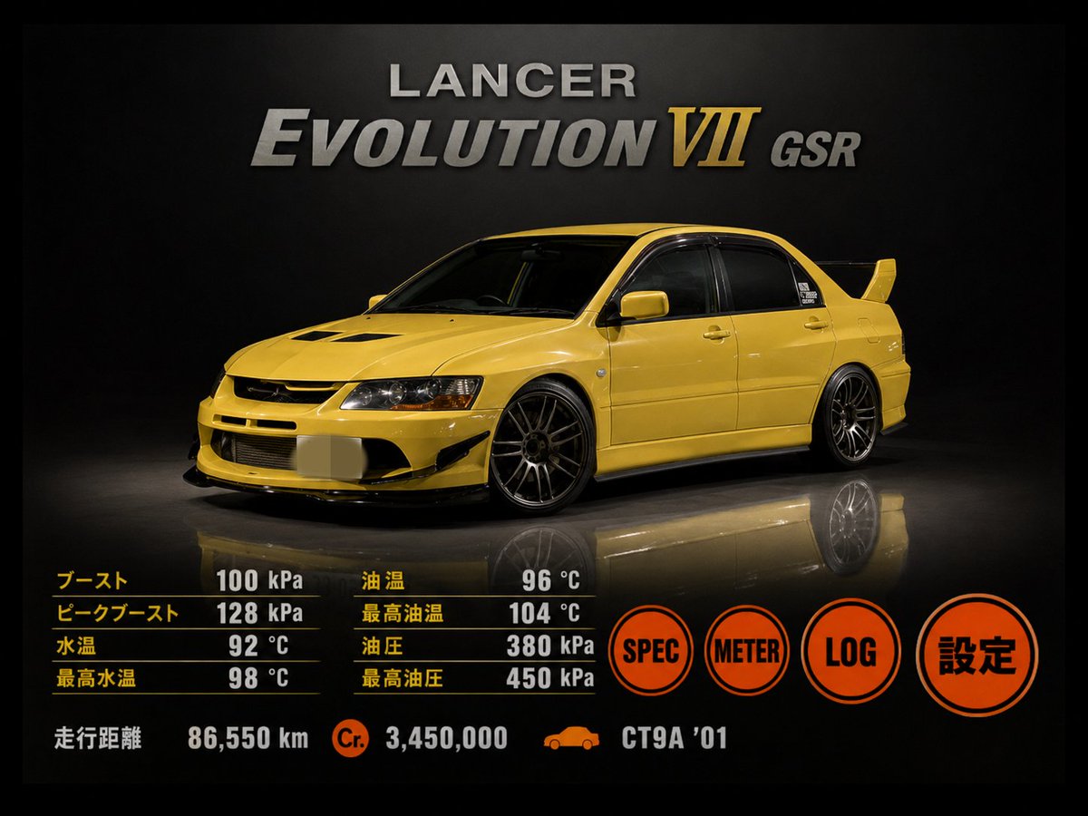 panda_evo7's tweet photo. グランツーリスモ３風。
これもChatGPTに作らせた。
細部はアレとして、これも悪くないかも？
いや、肝心な数値表示が小さすぎて見えないか…。 https://t.co/3tZIexfIlZ