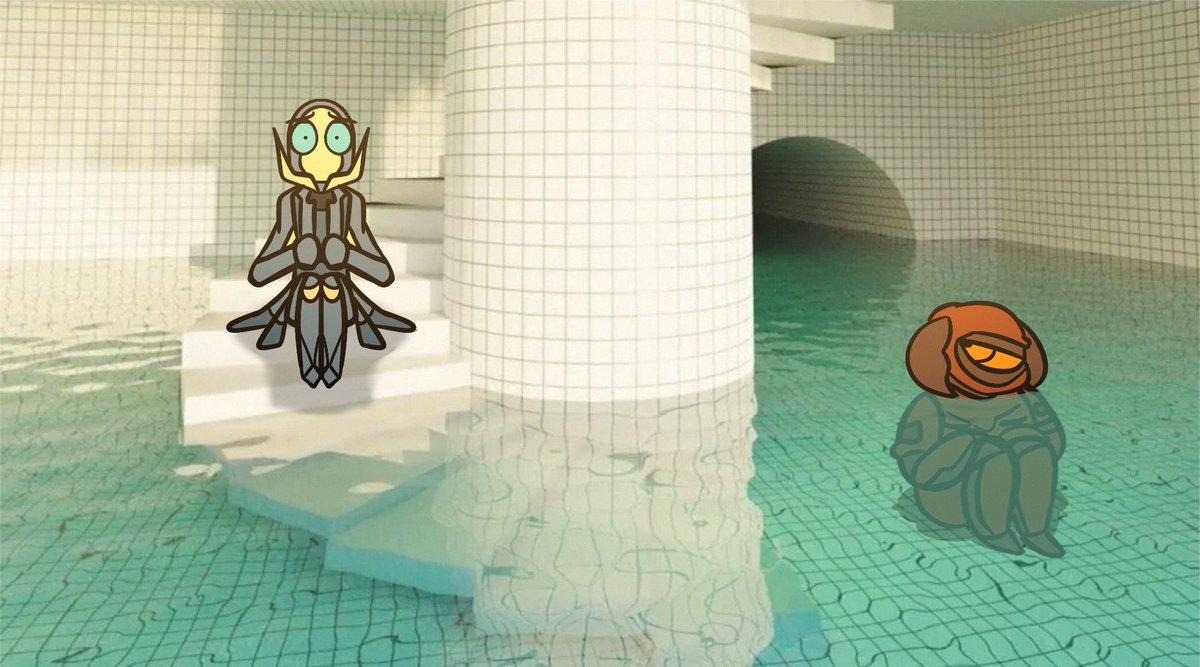 staroois's tweet photo. Gauss and Grendel in the poolrooms 
#warframe https://t.co/eAZCfp41oG