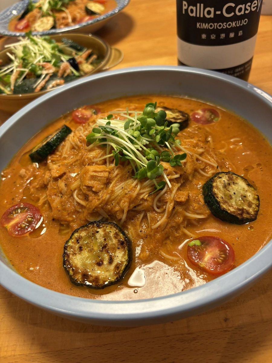 coolkanryo's tweet photo. ガスパチョ風素麺、めっちゃウマでした。
このメニューはリピしよう。 https://t.co/Ig3F7e8DT2