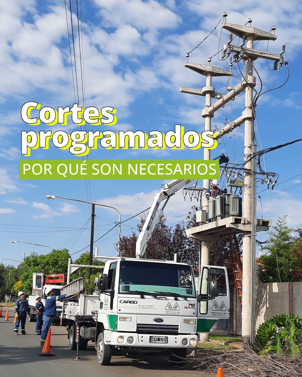 CEAPRltda's tweet photo. ⚡ Los cortes programados permiten realizar mejoras y mantenimiento seguro.
Planificar también es prevenir. https://t.co/iYFAktlA09