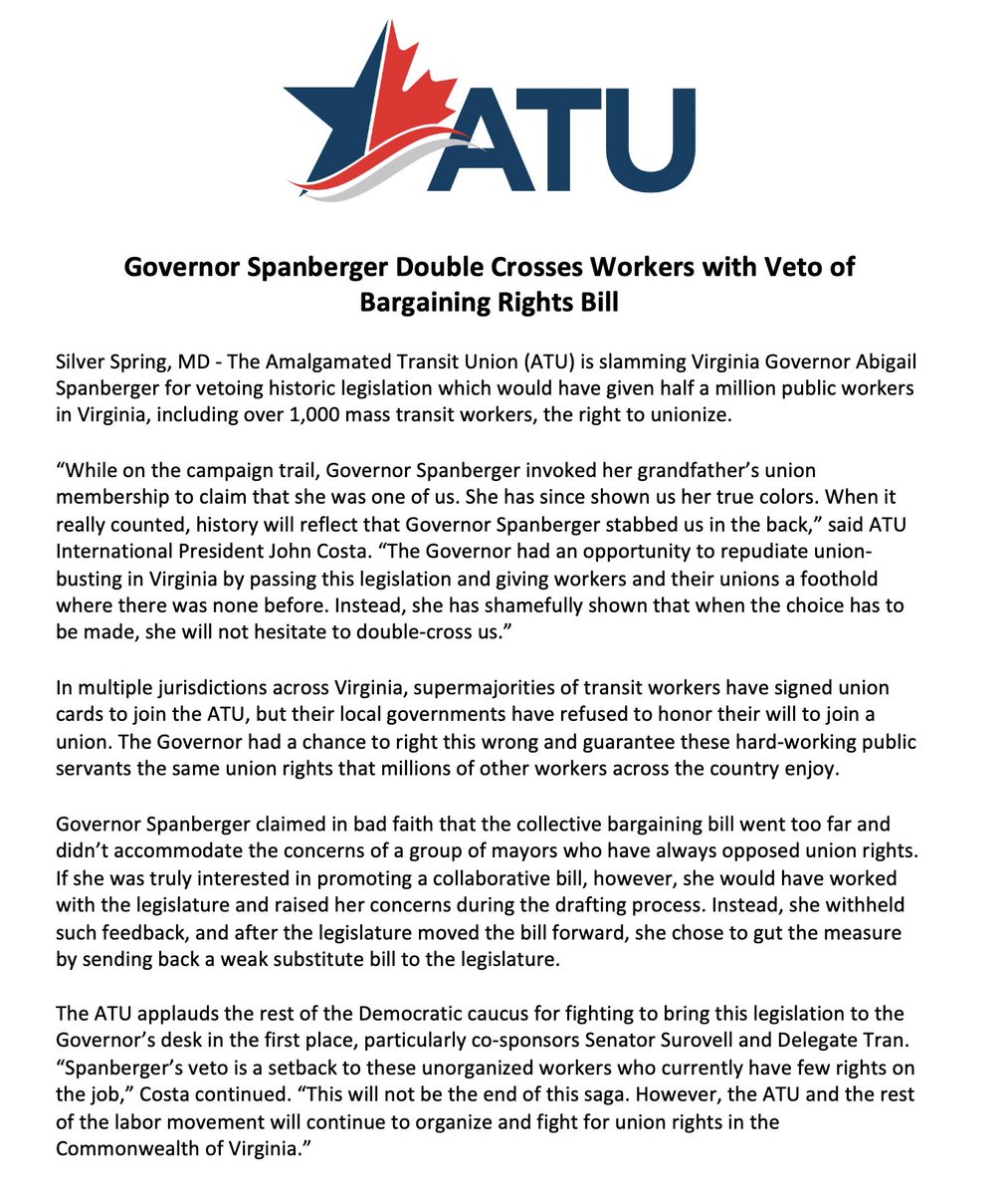 ATU, Transit Union tweet media