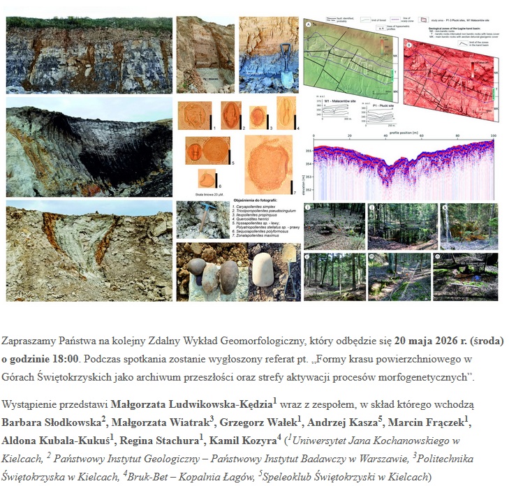 PolishGeomorph's tweet photo. wykład już w śr 20 V o 18:00 czasu PL. Dostęp do MS Teams wysłany pocztą e-mail do wszystkich członków SGP https://t.co/usHpnWdOGJ