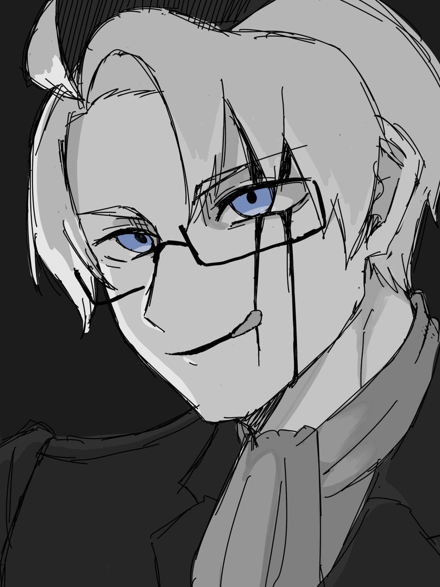 Mo_may_07vx's tweet photo. オレ。ワルイカオ。スキ。
（線汚くてすみません） https://t.co/QtmL1I2yJC