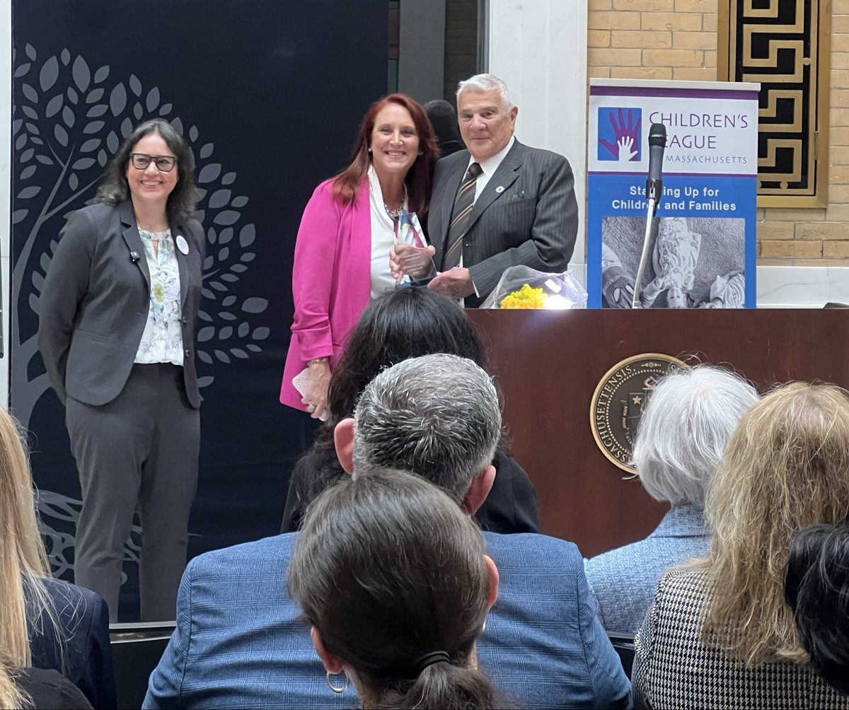 repdonato's tweet photo. On Thursday, May 14th, I had the honor of accepting The Champion for Children award at the Children’s League of Massachusetts Advocacy Day. I am so proud of the work the Family Resource Center’s have done over the years and I look forward to continuing to collaborate! https://t.co/qJznyFK9JX