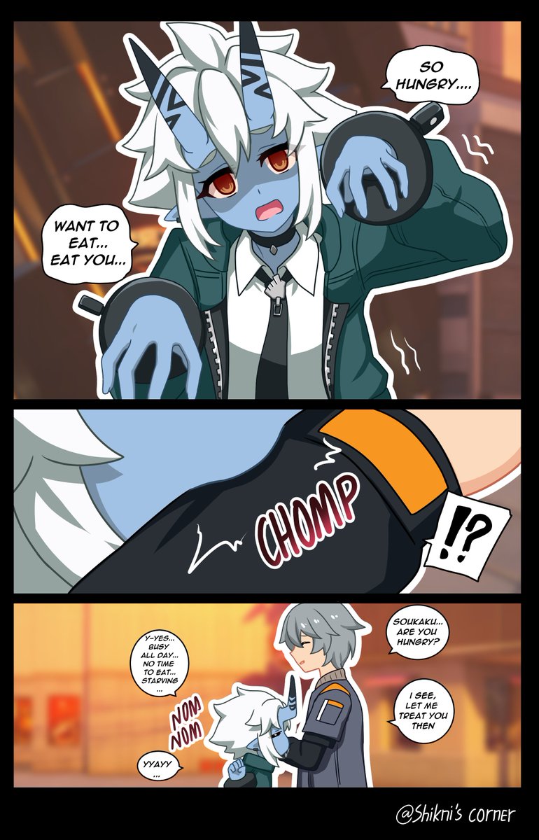 Shikcorner's tweet photo. Bite the hand that feeds you
#zzzero #bellewise #soukaku https://t.co/pO6KYBi3ny