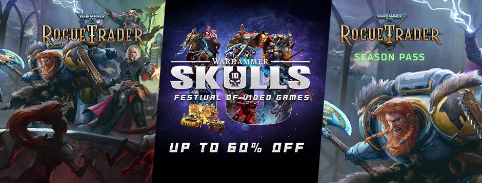 GamersGate's tweet photo. BAM! Didn't expect that, did you? Save 60% on Warhammer 40,000: Rogue Trader, its various editions and DLCs now:

💀 https://t.co/EXCRovAtma https://t.co/5U0NygJT3S