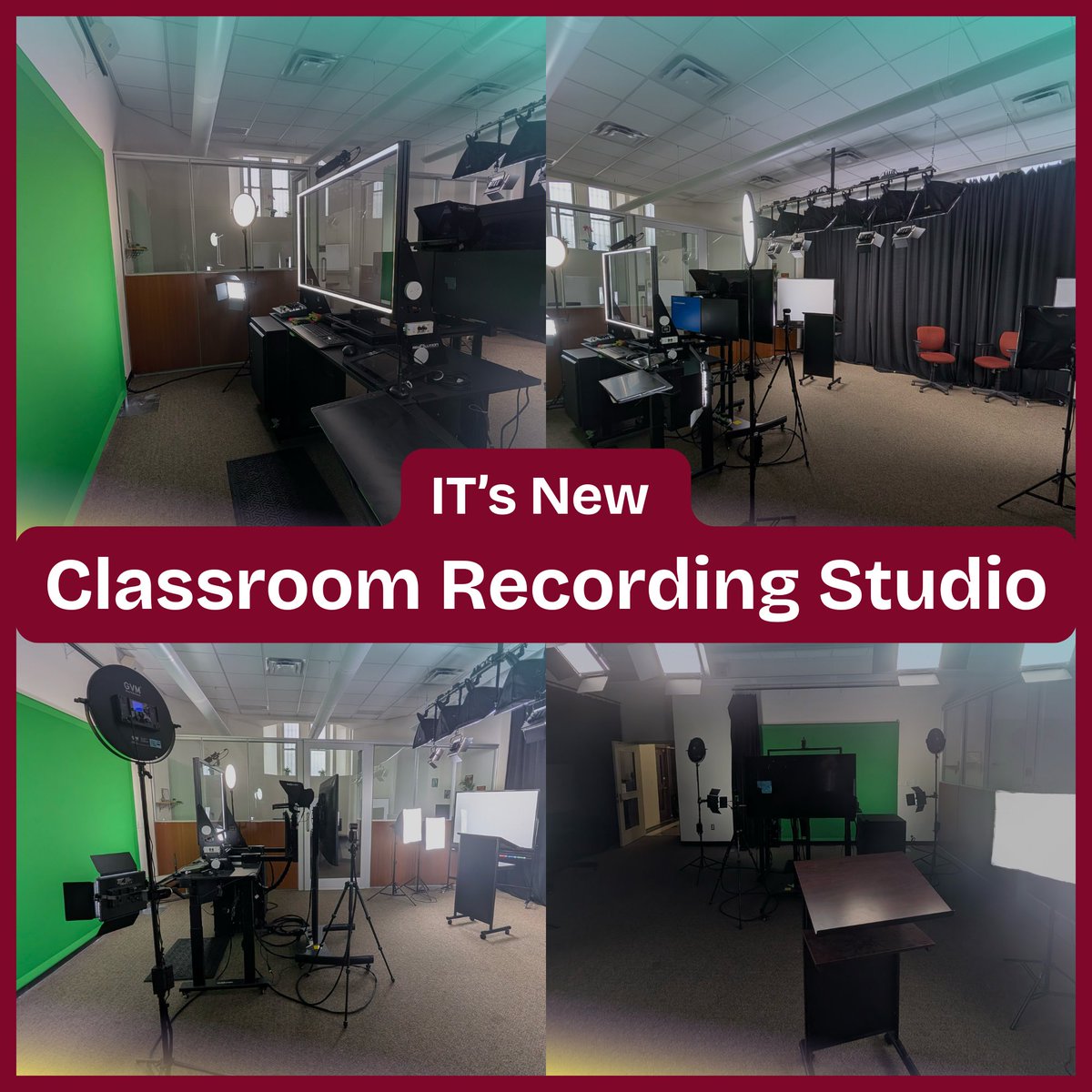FordhamIT's tweet photo. Introducing the new Classroom Recording Studio! Stop by Keating Hall B27A to check it out. Visit the IT News Blog to learn more about it and how to book your first recording session! https://t.co/5aYHhEG6s4