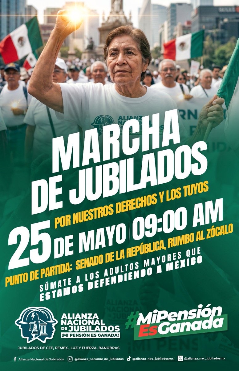 Movimiento Nacional de Jubilados de Confianza CFE tweet media