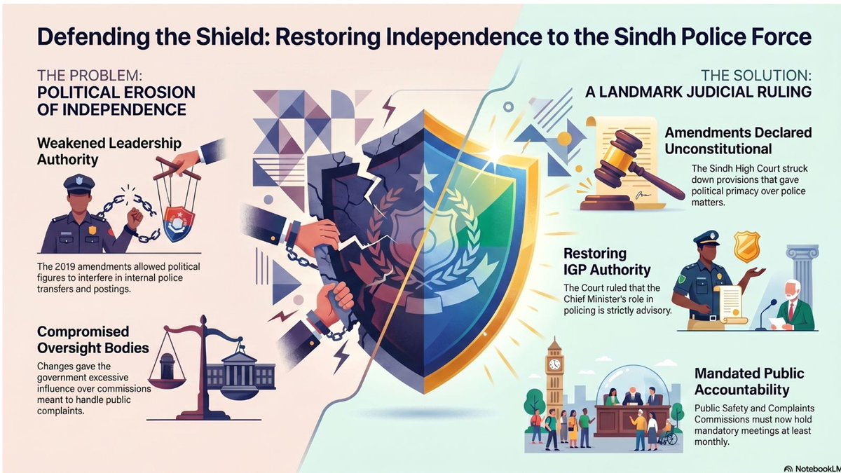 PilapPk's tweet photo. PILAP challenged political interference in the Sindh Police Force.

The Sindh High Court restored police independence and strengthened accountability mechanisms.
A positive step for the rule of law in Pakistan.

#PILAP #RuleOfLaw #Pakistan https://t.co/pKwMqa9xlj