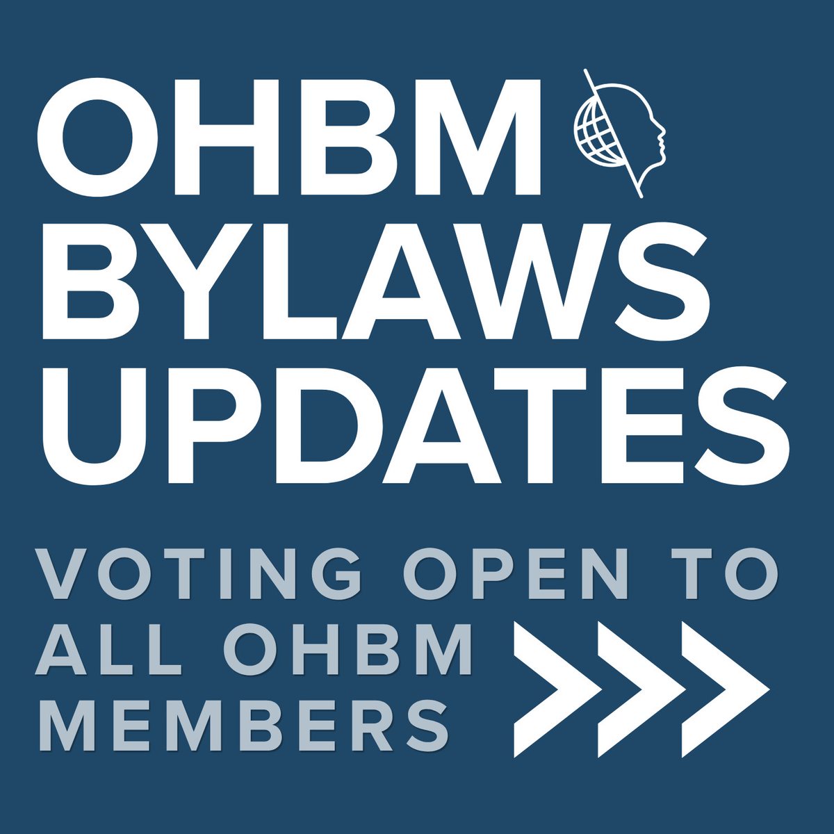 OHBM's tweet photo. 🗳️ OHBM Bylaws Updates – Member Vote Now Open  

We invite you to review and vote on proposed updates to the OHBM Bylaws.   

👉 Members vote here: https://t.co/CM4OWgvBPG

⏰ Deadline: June 1, 2026 at 11:59 PM CST (USA) https://t.co/O7zJIpIStB