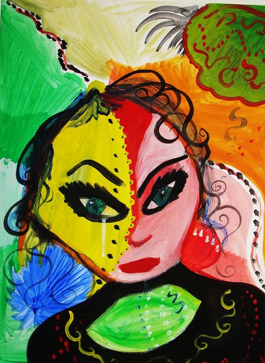 shireentaj's tweet photo. Art of the Day! "Afghan woman in two worlds". Buy at: https://t.co/sj1vzgc92v https://t.co/3GWPLkBJvh