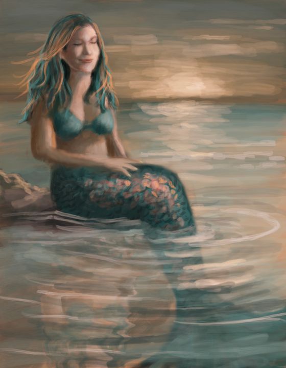 LarryWhitler's tweet photo. Art of the Day! "Mermaid Morning". Buy at: https://t.co/l33s689RC9 https://t.co/nB5kqcK01D