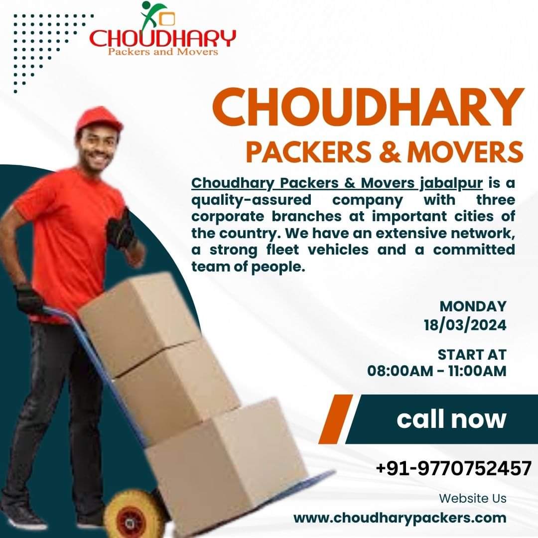 ChoudharyPacker's tweet photo. #PackersAndMovers
#PackersAndMoversJabalpur
#BestPackersAndMovers
#HouseShifting
#HomeRelocation
#OfficeShifting
#LocalShifting
#LoadingUnloading
#FurnitureShifting
#BikeTransportation
#CarTransportation
#SafeShifting
#AffordablePackersMovers
#MovingServices
#RelocationServices https://t.co/B6yWVtyCcm