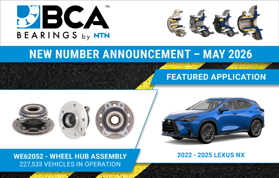 NTNBearings's tweet photo. NTN is pleased to announce the latest additions to the @BCAHUB aftermarket product line, including 11 new SKUs providing coverage for over 800,000 vehicles in operation across North America.

Learn more here: https://t.co/WKPh9gVwGD https://t.co/0X3osdYlRK