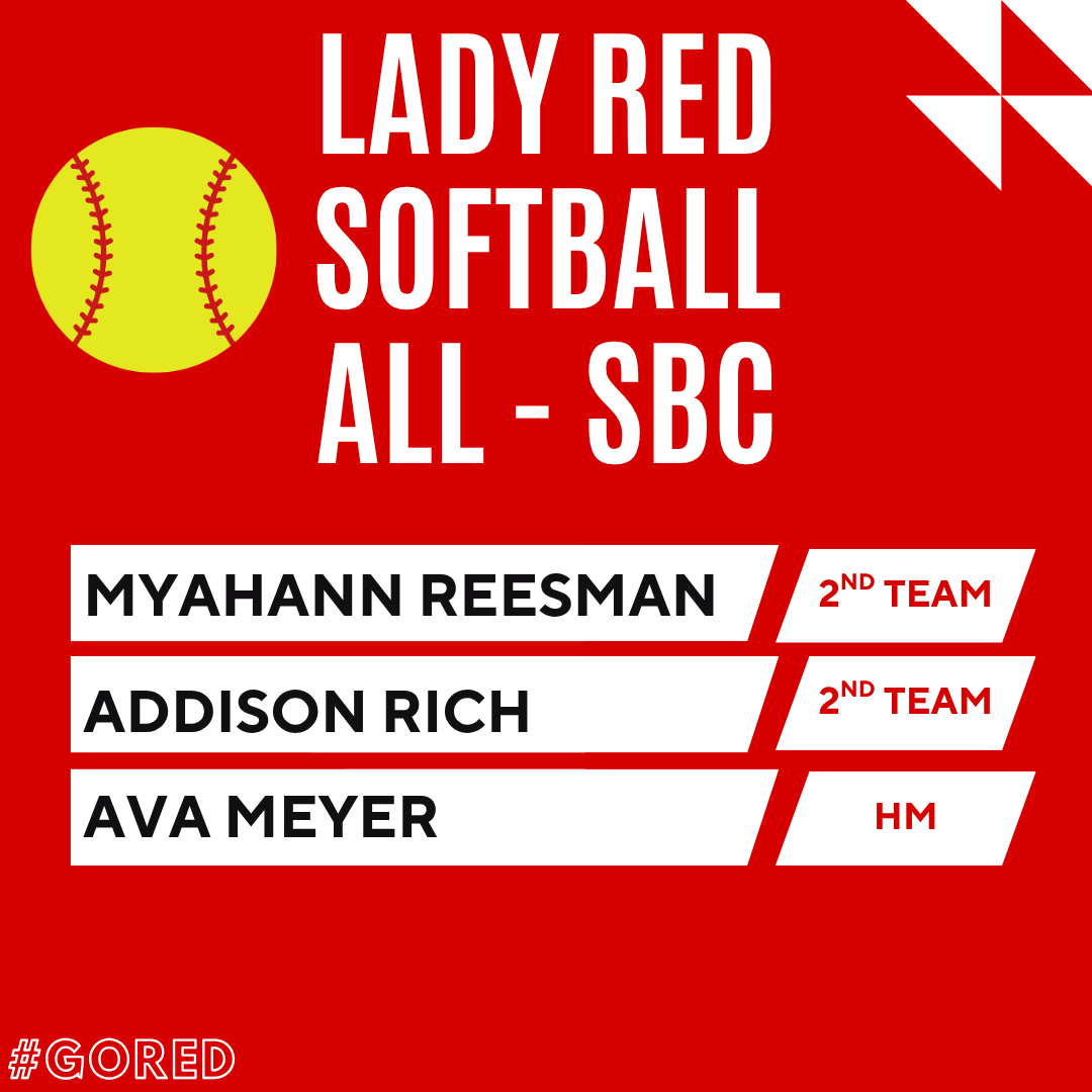 bcsredmensports's tweet photo. Congratulations to Mallory, Ryleigh, Chloe, MyahAnn, Addison, &amp; Ava earning All SBC Honors.  Go Red 🅱️ https://t.co/p9F1Ejx1X4