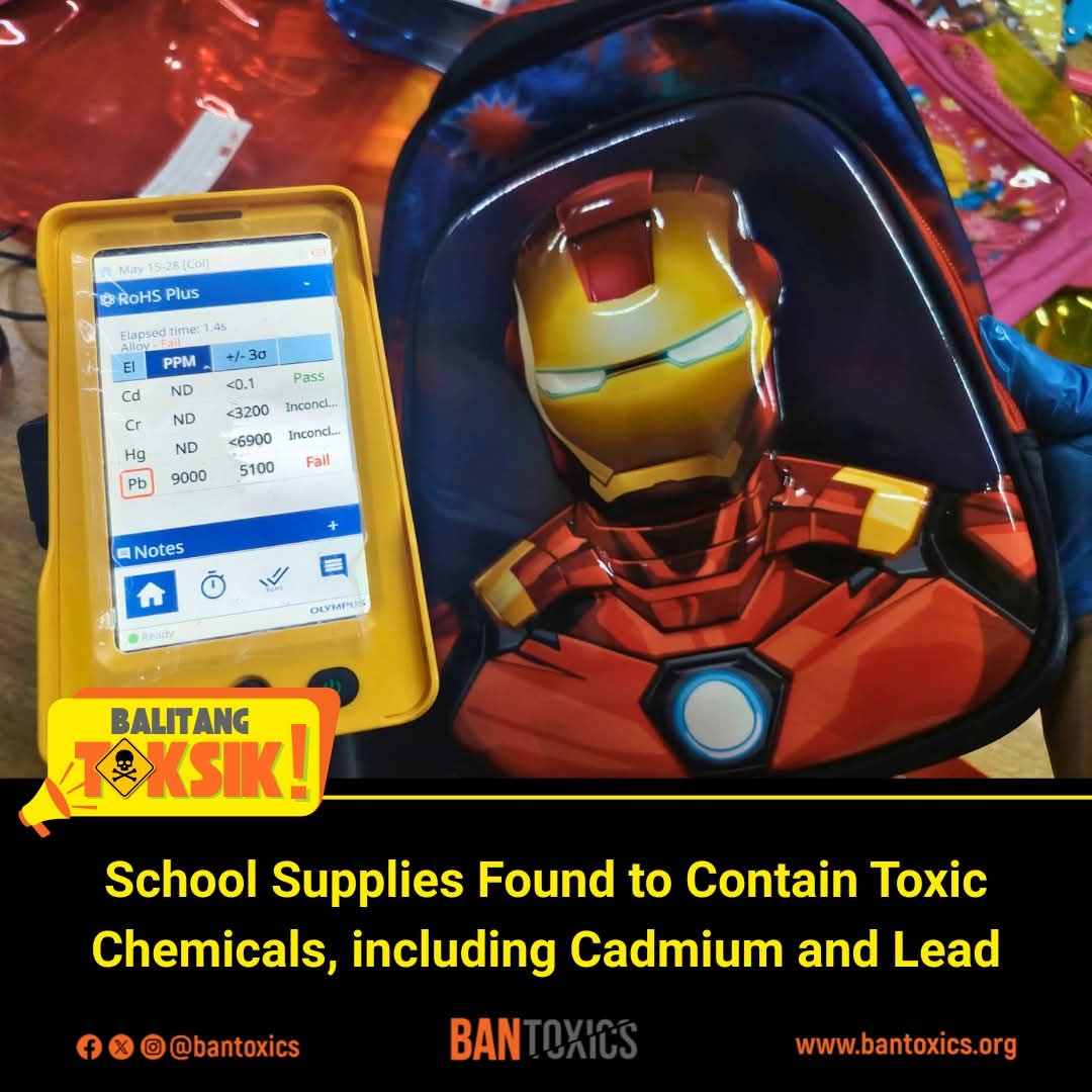 BANToxics's tweet photo. CONSUMER SAFETY ALERT:  BAN Toxics Detects Lead and Cadmium in Some School Supplies

BALITANG TOKSIK! | 19 May 2026

Read more: https://t.co/BBDIhjToHu https://t.co/DX9VU01V3I