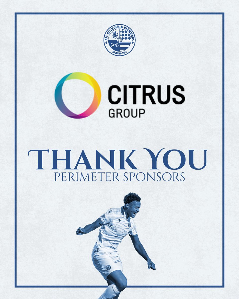 AFCRD's tweet photo. CITRUS GROUP RENEW 🤝

We are incredibly pleased to welcome back Citrus Group as perimeter board sponsors for another season!

Citrus Group provide an extensive range of training and courses to over 35,000 clients worldwide. Their three companies, Altitude Safety, BBE Training and Citrus Training, aim to keep their respective focuses in Safety Equipment, Education and Training, whilst also combining to provide an effective and complete safety and training solution, which is trusted by industry worldwide.

To learn more about the work they do head over their website:

🔗https://t.co/uBC9rQ9AQD