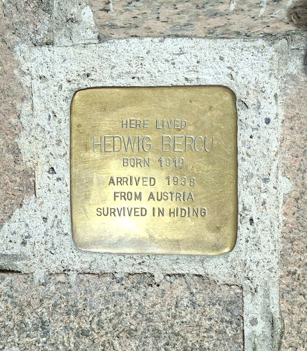 FareBrian's tweet photo. Just one of the Stolpersteines (Stumble Stones) that can be found on the Liberation Route Europe Stolpersteine Trail in St Helier, Jersey.

#LRE

https://t.co/nQs1xPAIEp https://t.co/m8RaMYVDwz