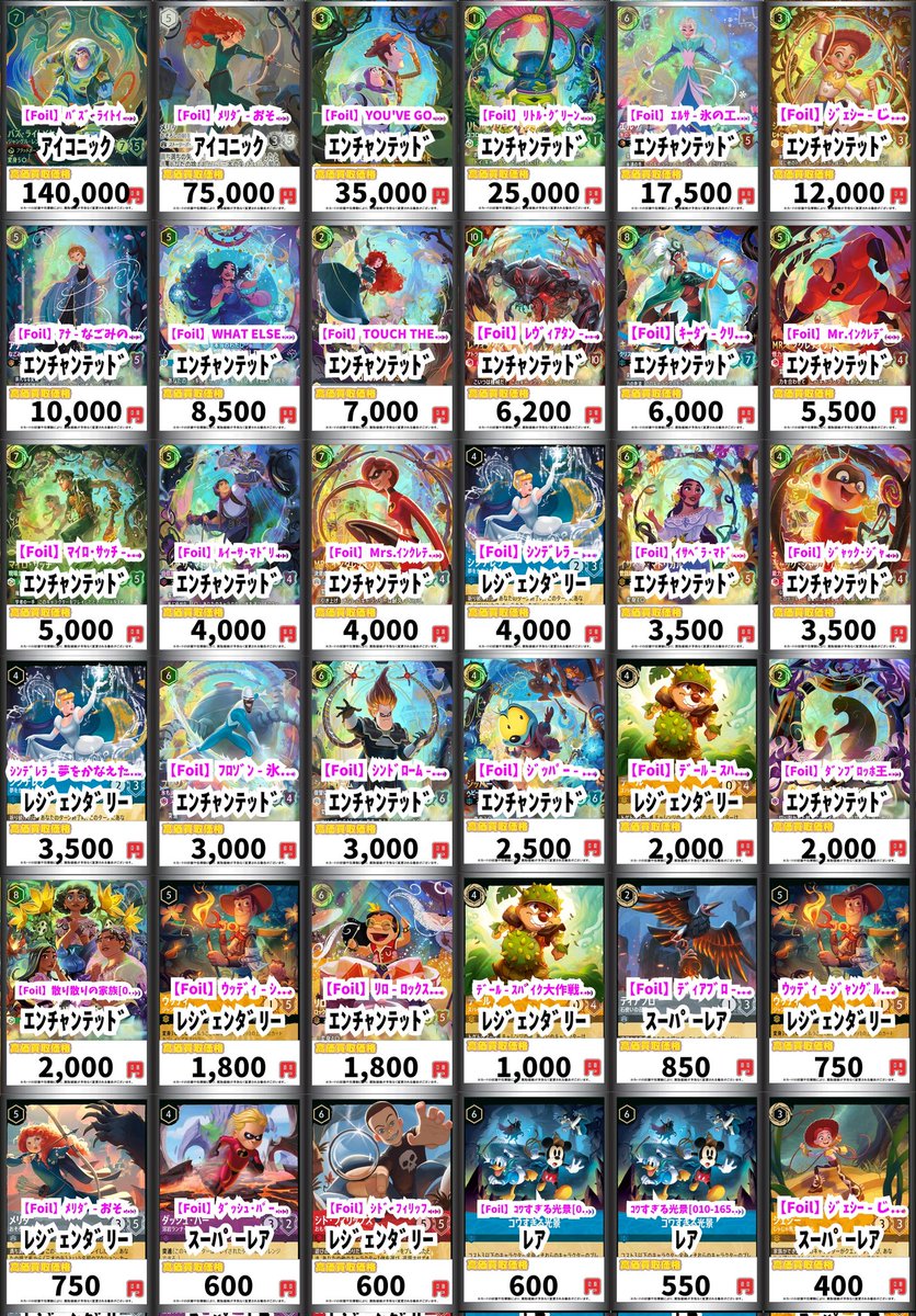 ロルカナカード　アイコニック、エンチャンテッドまとめ売り ロルカナ買取情報！ 【Foil】ﾊﾞｽﾞ・ﾗｲﾄｲﾔｰ - ｼﾞｬﾝｸﾞﾙ・ﾚﾝｼﾞｬｰ[012-241