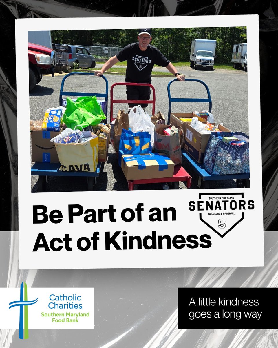 GoSOMDSenators's tweet photo. Kevin Dulany (PA Announcer/Host Dad) celebrated his 60th Birthday this past weekend...and instead of gifts, family and friends provided food donations that were provided to the Catholic Charities Food Bank (Waldorf, MD) - totaling 395 lbs!

One of the SOMD Collegiate Senator's core values is "giving back to the community"...Kevin is definitely a true Senator!

Happy Birthday Kevin!!!

Roll Sens!!!