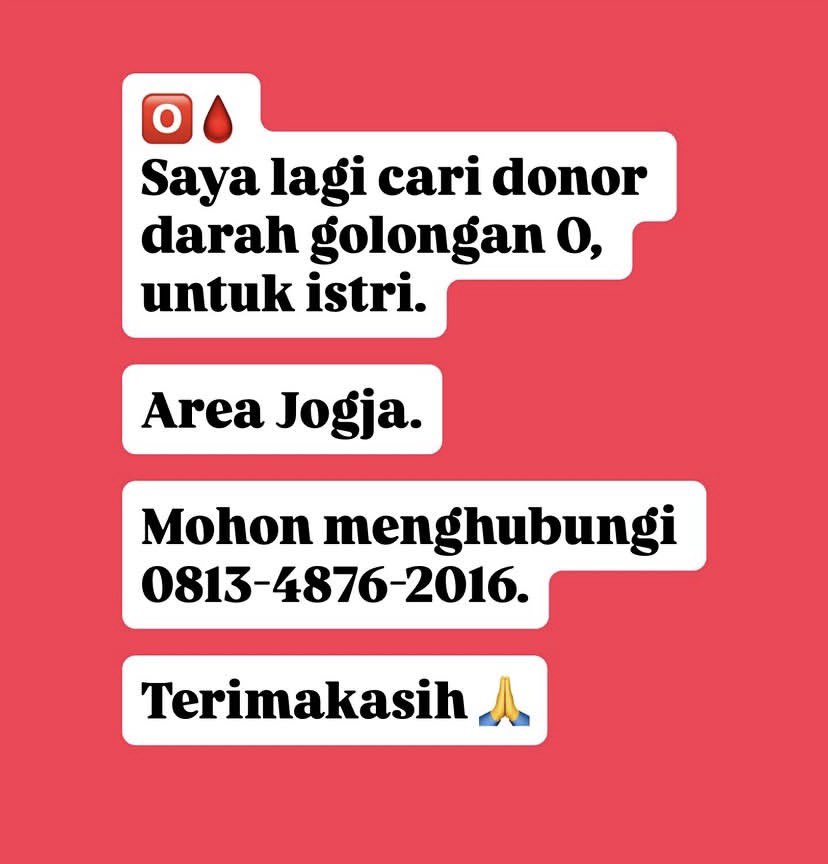hrdbacot's tweet photo. #DariDM Temen temen di Jogja mohon bantuannya ya. 

Bantu repost dab @Txtdariiugm @AndyHusky666 

Makasi https://t.co/0Gw9QZRNOC