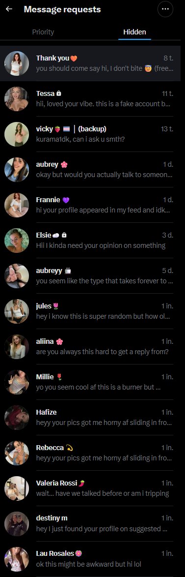kurama1dk's tweet photo. Fuck, I’m so tired of all the fake accounts and all the OnlyFans bullshit. If I wanted to watch porn, I could do that for free anyway… or just get all that sex from my girlfriends instead. 🤬

#OnlyFans #FakeAccounts #Catfish #TiredOfIt #DramaFree #RelationshipGoals #NoThanks https://t.co/nSKmaxj14f