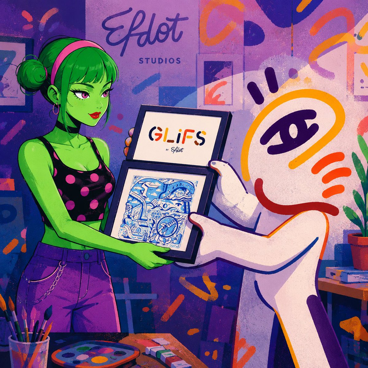 OriginalWalkerX's tweet photo. WOA was just selected by Efdot Studios! 💃

A BIG thank you to @EfdotStudio for gifting my community 2 pieces of his stunning art! 🔥

These specific pieces will be raffled inside our dc, and winners will also secure a GTD spot on his upcoming mint! 💚 https://t.co/HdmPcVWbLL
