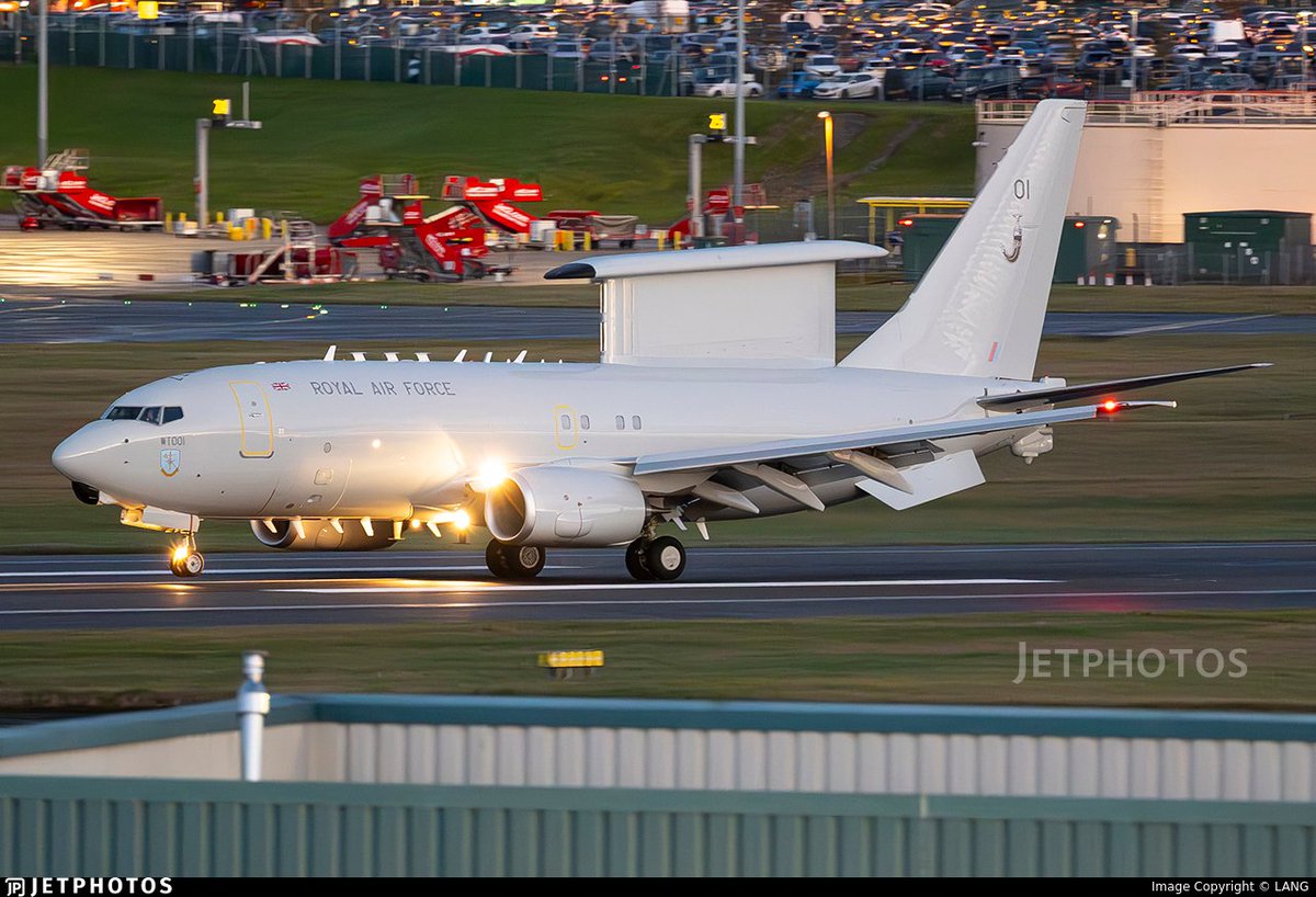 ArmchairAdml's tweet photo. #RAF Royal Air Force
Boeing E-7A Wedgetail AEW.1 1x
#43C97A WT001 - BOEING 32
BOEING 32, the first RAF Wedgetail AEW.1, has finally made another test flight from Birmingham airport.
@MATA_osint https://t.co/u7aefk5K66