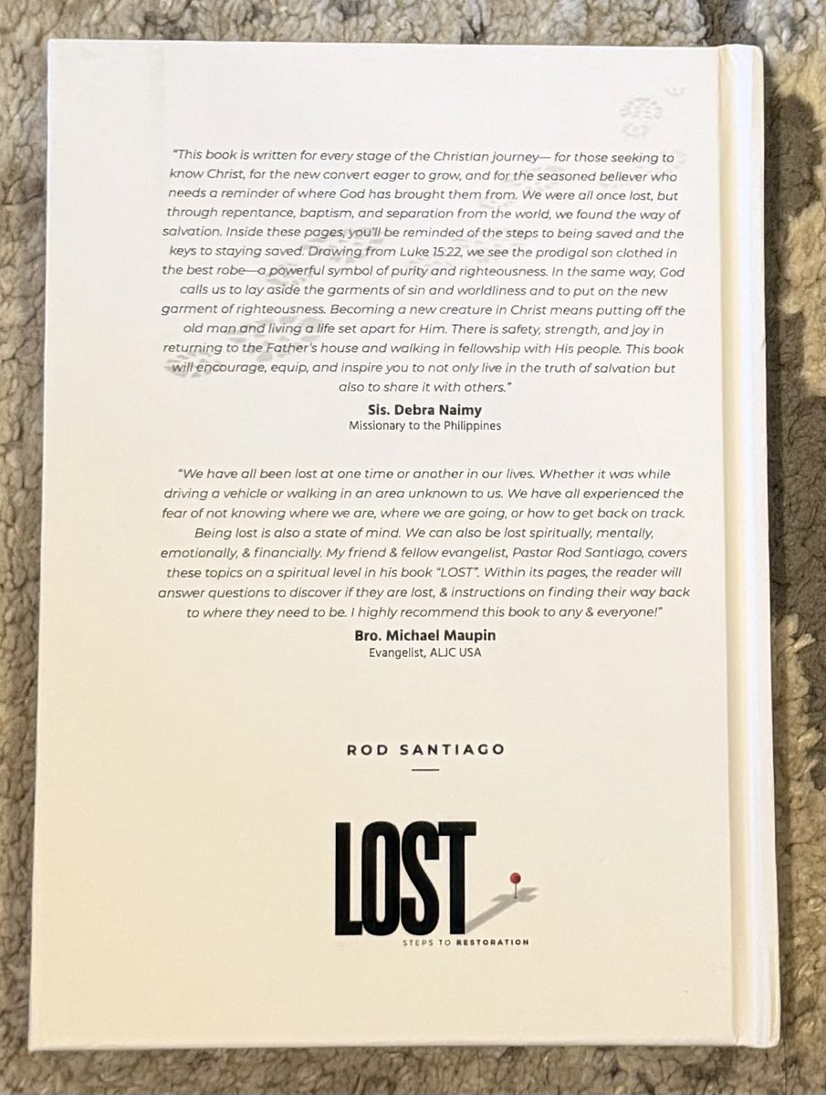 MichaelJMaupin's tweet photo. Book #20 is written by my dear friend, Filipino brother, &amp; fellow evangelist: Pastor Rod Santiago.

“Lost: Steps to Restoration” pulls from the parable of the prodigal son found in Luke 15, &amp; guides the reader on the steps of restoration when “Lost”.

#52BooksIn2026 #ABookAWeek https://t.co/1JzVsTg3Iy