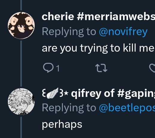 beetleposting's tweet photo. @novifrey I'm talking about you trying to kill me https://t.co/hwtHEh8rKM