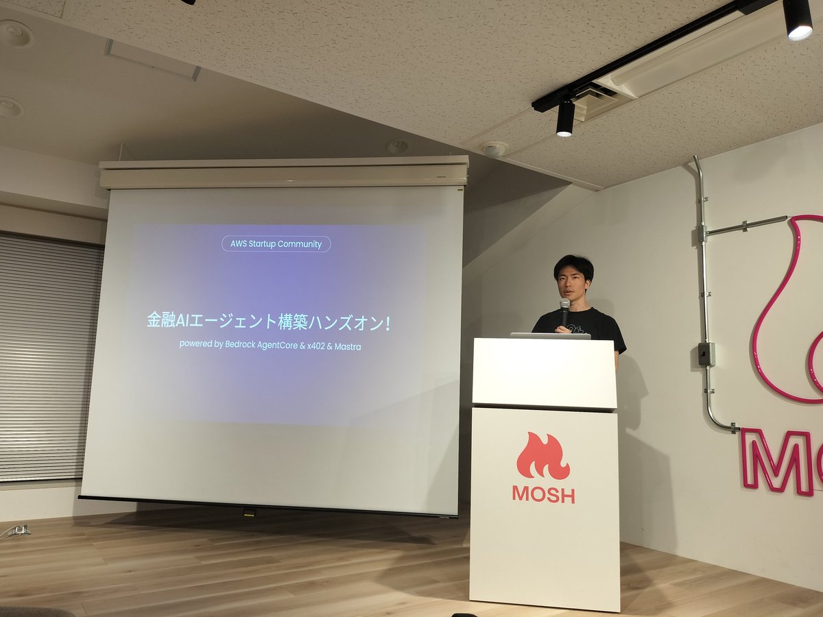 dmi8a's tweet photo. ハンズオン楽しかったです！
@haruki_web3  ありがとうございました😄

#AWSStartup https://t.co/uO1zvJkAA3
