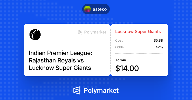 crypt0neum's tweet photo. took lsg side @Polymarket.

Trade against me: https://t.co/psTxJUGEJ8 https://t.co/OO8XqXiCvI