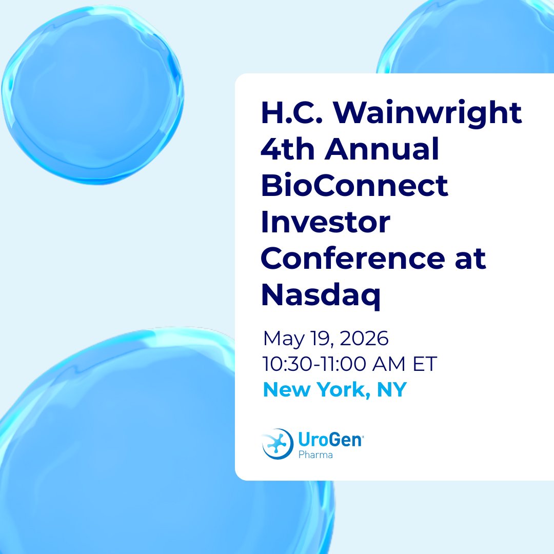UroGenPharma's tweet photo. Join us for a fireside chat at the H.C. Wainwright 4th Annual BioConnect Investor Conference at the Nasdaq today at 10:30-11:00 AM ET to hear our latest news and updates. https://t.co/KYXsZXwy7I

$URGN https://t.co/BAPFwDhIL9