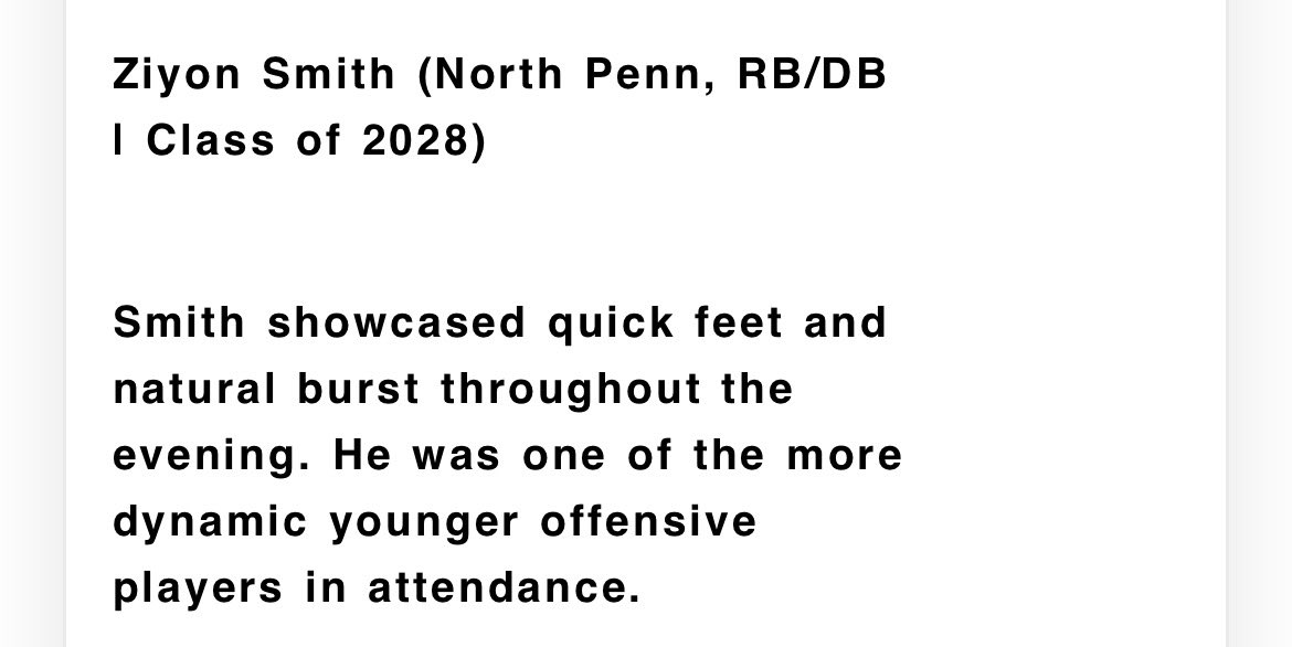 Ziyon10smith's tweet photo. Thankful to be recognized as one of the top performers at the Buxmont showcase! https://t.co/EUpJLKSz8k
