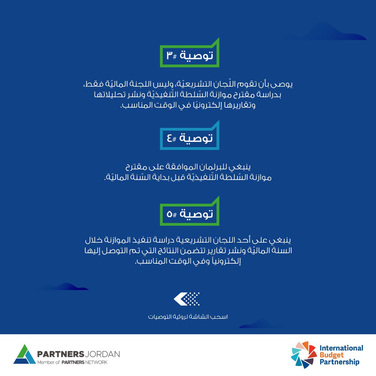 PartJo's tweet photo. رغم أهمية الرقابة في تعزيز الشفافية والمساءلة، ما تزال مؤشرات الرقابة في الأردن محدودة (100/46) 📊بينما تبقى الحاجة ملحّة لتعزيز دور البرلمان وديوان المحاسبة في متابعة الإنفاق العام 

📷 تابعوا التعليقات للاطلاع على بقية التوصيات...

#الرقابة #الموازنة

@OpenBudgets 
@EUinJordan https://t.co/4r1H7JIYMA