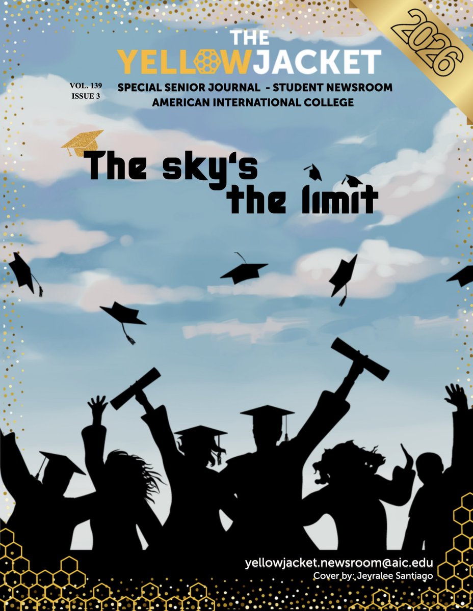 AIConcampus's tweet photo. The #AIC Student Newsroom has released the latest issue of The Yellow Jacket digital magazine, featuring a Special Senior Journal.

Experience the work of these student content creators!

https://t.co/qApgUav3J7 https://t.co/f5CdyDhKJ8