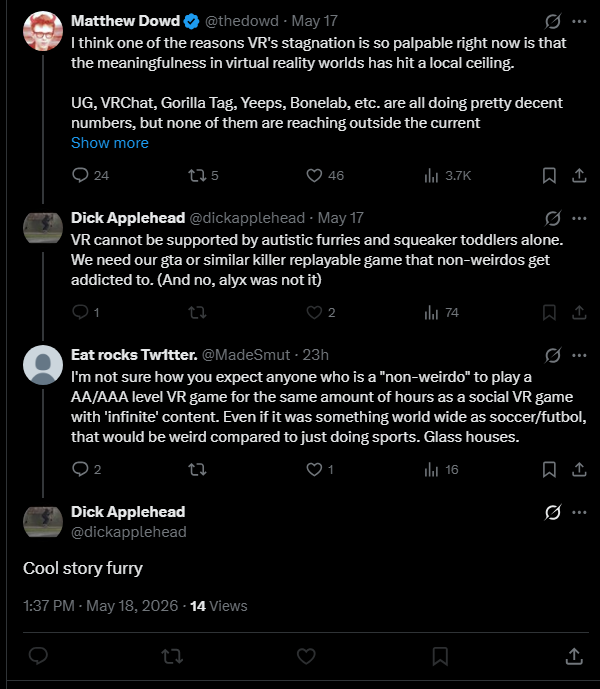 MadeSmut's tweet photo. @SteamFrameOut Dick Applehead is an unserious adult or a trolling teenager. Don't worry about it. https://t.co/291GtTIDre