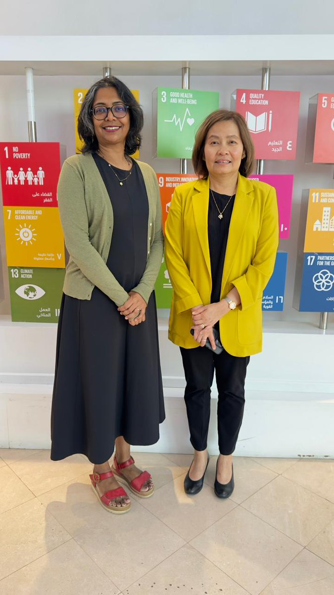 SumairaAzimC's tweet photo. Delighted to welcome H.E. Noralyn Jubaira Baja, Ambassador of the Philippines to the Sultanate of Oman, &amp; to the UNICEF Oman office today. 🇵🇭🇴🇲
Looking forward to strengthening collaboration in support of children and young people. 💙
#UNICEFOman #ForEveryChild https://t.co/XzB7OLVdLd