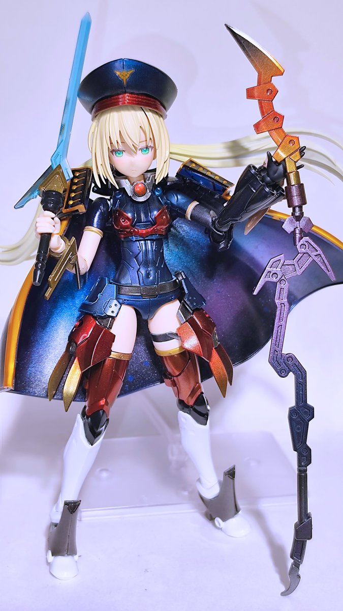 dododo885's tweet photo. 星霜親衛隊・ティア・ソーサラー
「ハァ…逃げきれると思ってます？」
「魔導弓刃…フリーズルミナス！」

完成～🎉イメージは魔法警察的な？我が家初の貧"〇"キャラでしたが…コレは良い😅ビシバシ取り締まってもらいましょう🚔 新看板娘になるべく皆様ヨロシクお願いします☀ #30MS #30MS看板娘 https://t.co/fPmpNFl8Gh