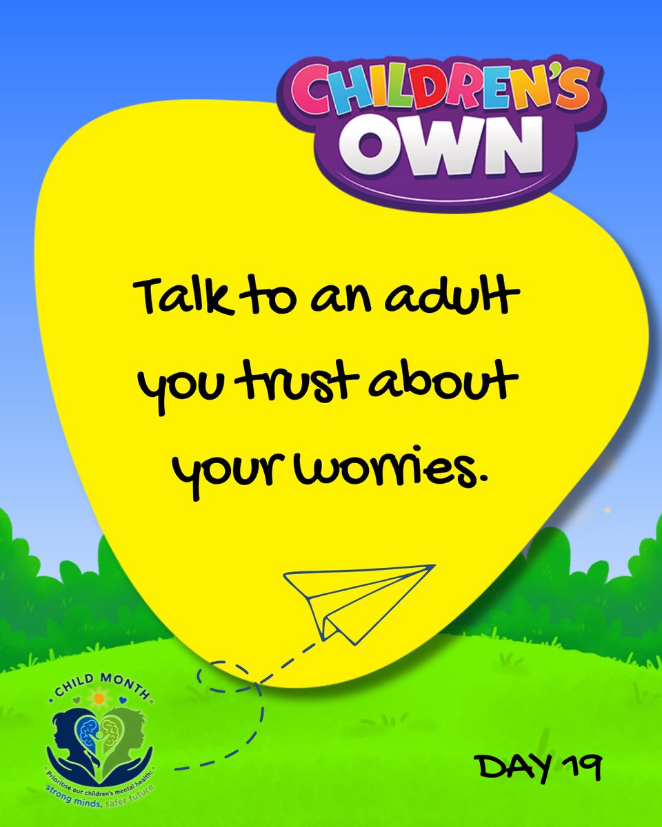 JamaicaGleaner's tweet photo. Talking to a parent, teacher, guardian, or counsellor can help you feel supported and understood. ๐
#ChildMonthJA
#MentalHealthMatters
#ChildrensOwn https://t.co/yvxpPlYCAj