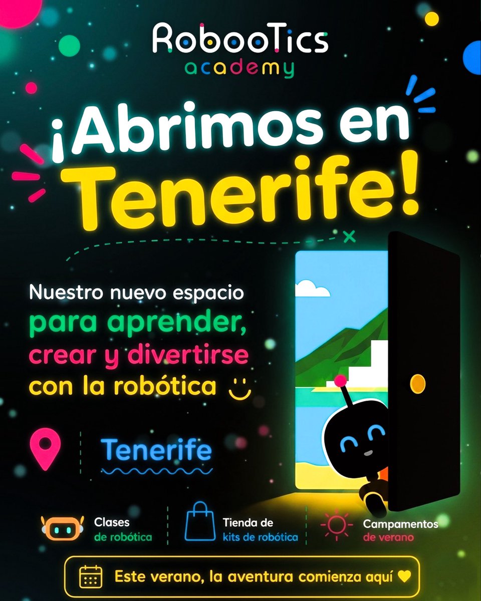 robootics_'s tweet photo. En RobooTics Academy abrimos las puertas de nuestro nuevo local el ✨18 de JUNIO✨ con muchísima ilusión y ganas de seguir inspirando a pequeños y grandes a través de la tecnología, la creatividad y el aprendizaje. ✨

https://t.co/hfUyaLt0fJ https://t.co/xfgkJjaXaG
