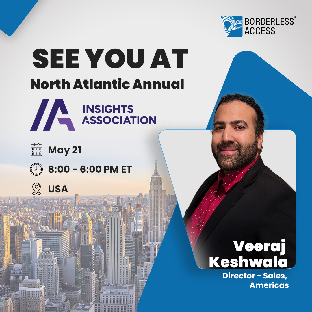 BorderlessXs's tweet photo. See you at @insightsna!

Meet Veeraj Keshwala from our team to explore how our first-party data &amp; audience solutions help brands unlock sharper consumer, B2B, &amp; healthcare insights for 2026.

DM to book a meeting slot.

#BorderlessAccess #NAAIC #MarketResearch #ConsumerInsights https://t.co/YSchb0HOmW