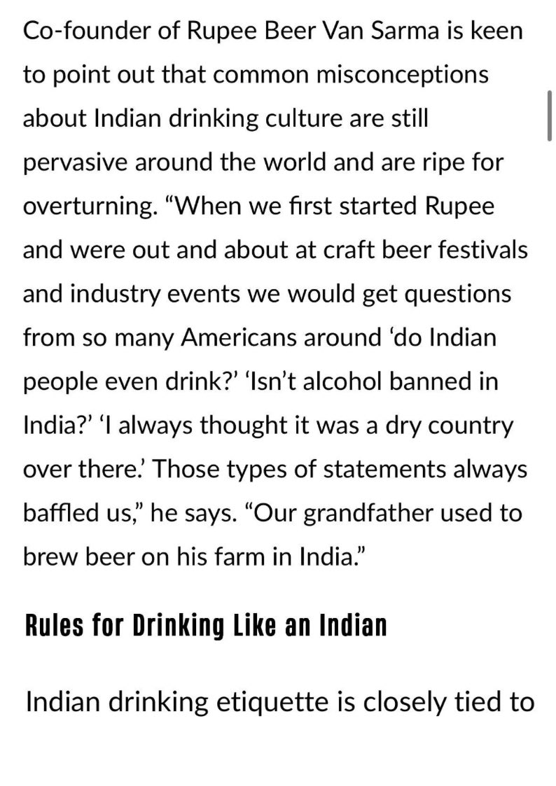 rupeebeer's tweet photo. India’s drinking culture is evolving at remarkable speed. Home to the world’s most populated nation and also largest diaspora of more than 35 million Indians overseas, India is exporting its traditions and drinking trends across continents. Read the full article in @InsideHook https://t.co/oB2aHJRNHA