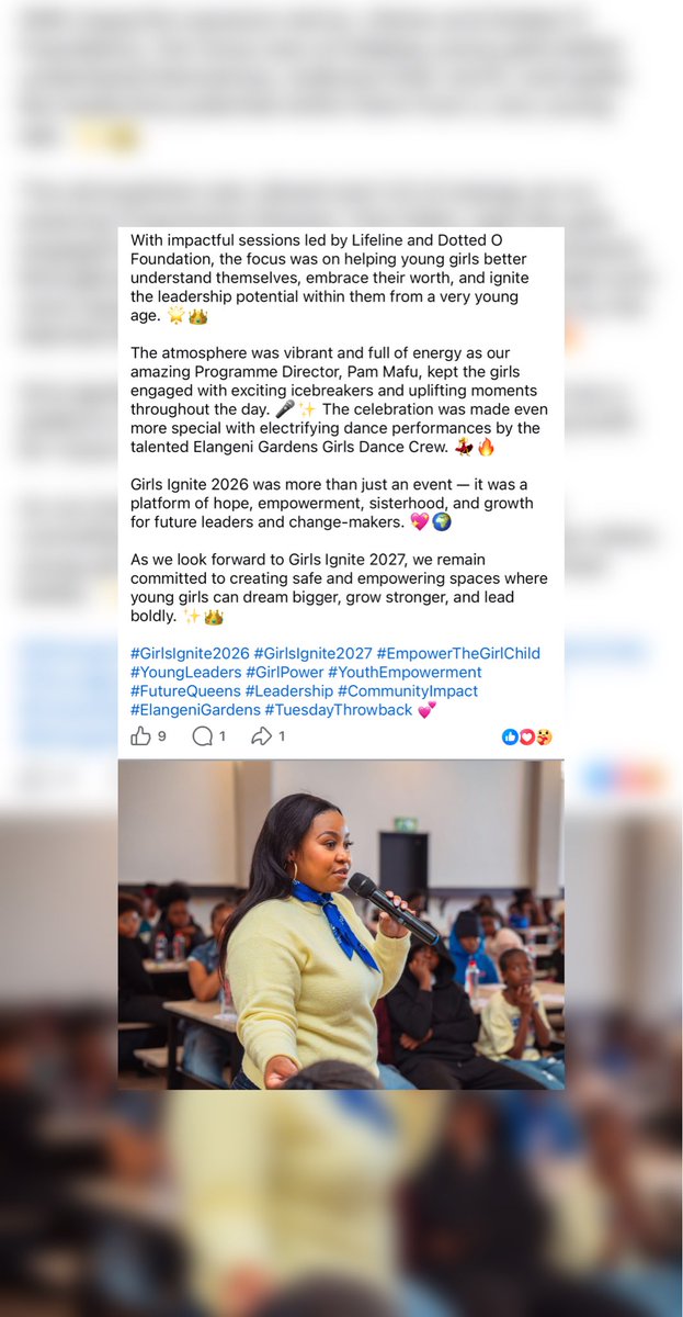ThulileGambushe's tweet photo. You don’t have to wait until you are big to start leading. You can lead right now:
•  By standing up for what is right.
•  By believing in your dreams even when someone says “girls can’t do that.”
Your voice matters. Your ideas matter. Your dreams matter. @dotted_OFSA https://t.co/SG6qiHNbVr