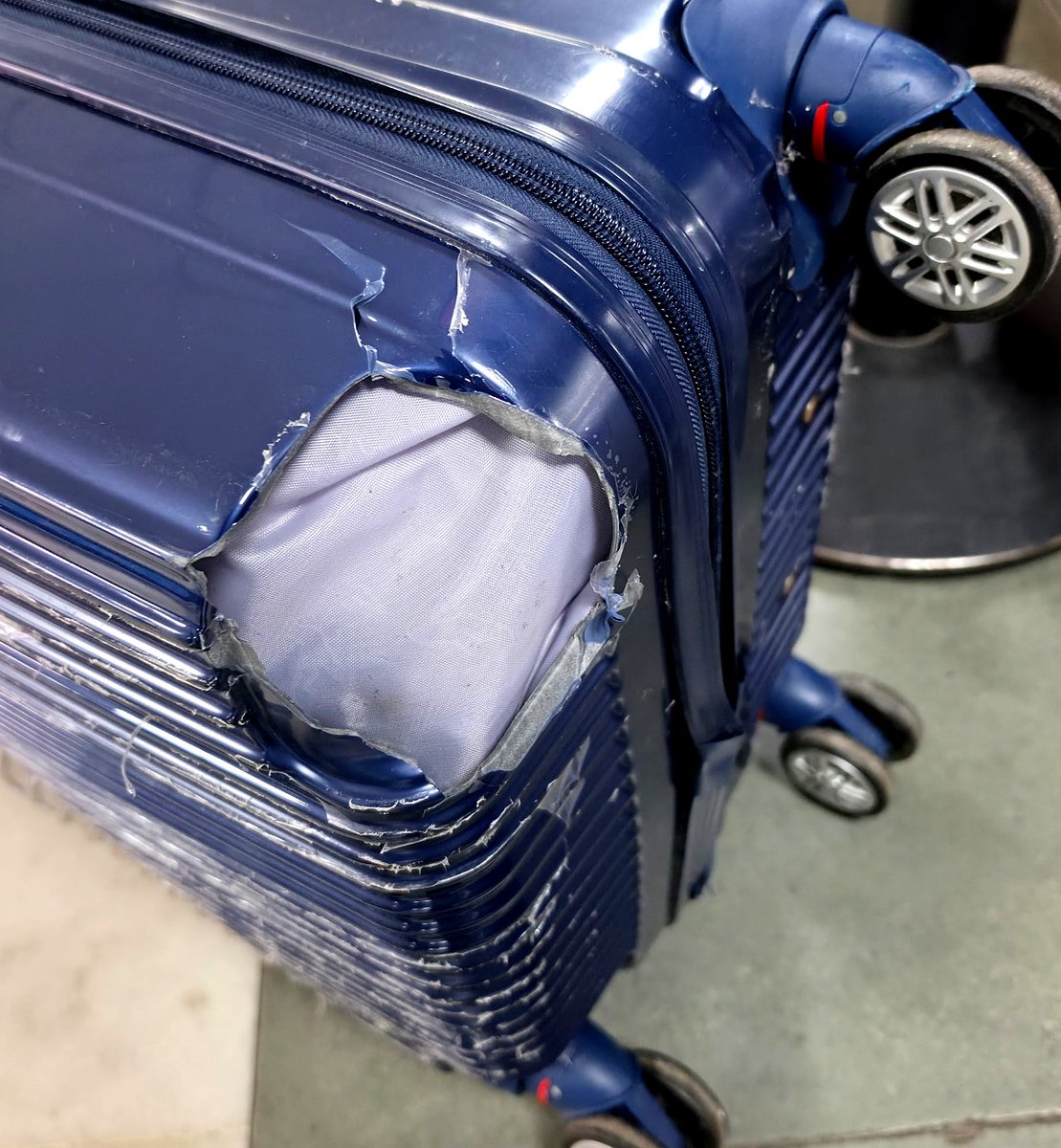 PremPurusottam's tweet photo. Extremely disappointed with @airindia handling of my baggage damage claim.
My trolley was handed over in perfect condition but returned completely damaged due to mishandling. I was made to sign documents under pressure at the airport without proper clarity. 
Part : 1... https://t.co/ZdxgoI2Uqp